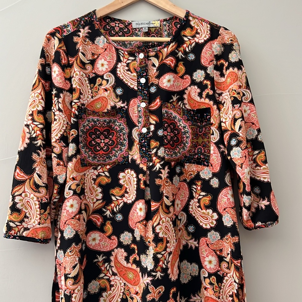 Figueroa & Flower gorgeous tunic blouse size medium - Picture 5 of 10
